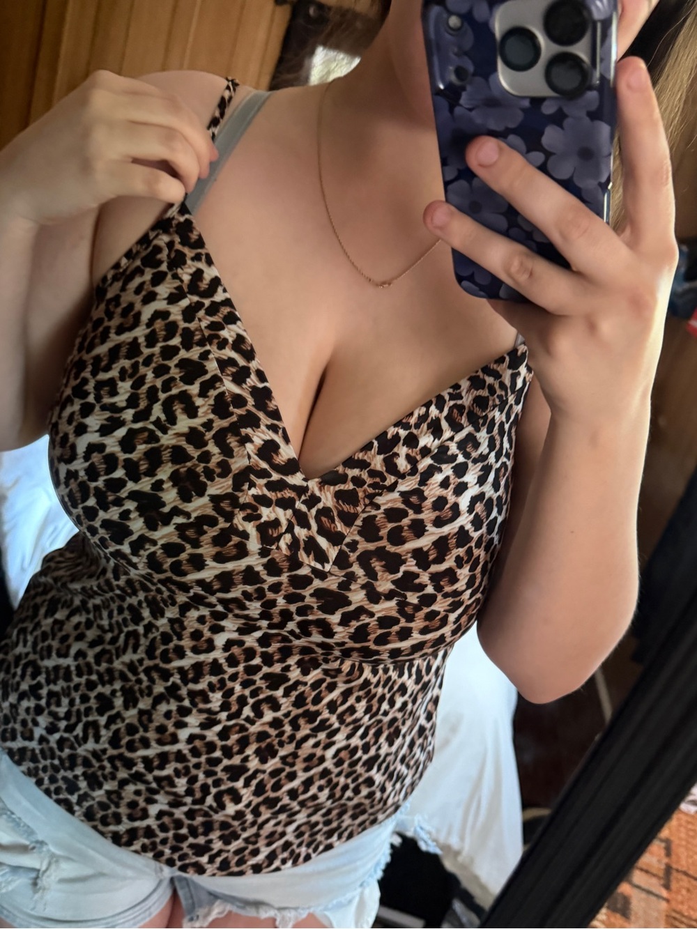 TART Intimates Y2K Leopard Print Cami Tank Top Size Large